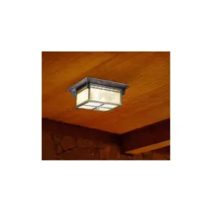 Franklin Iron Works Mission Outdoor Ceiling Light Fixture Walnut Bronze 15