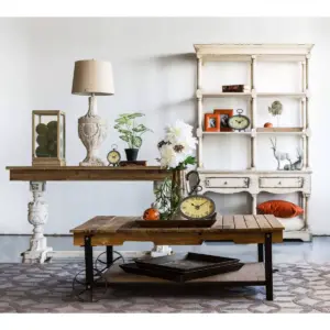 Alcott Buffet Table White/Natural - A&B Home