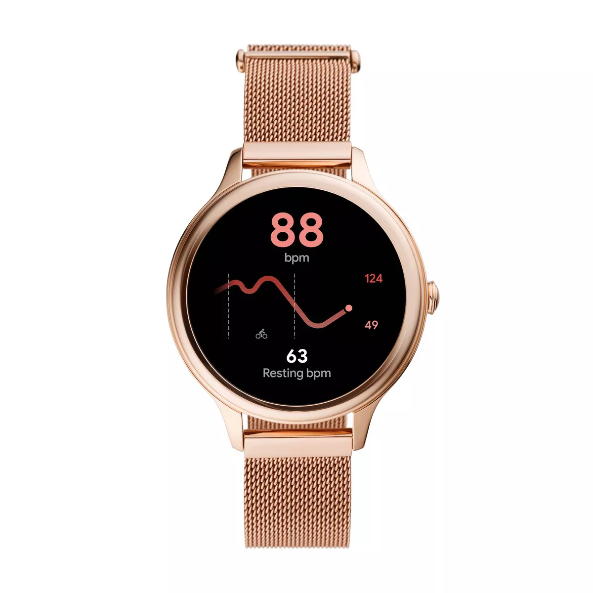 Fossil Gen 5E Smartwatch 42mm - Rose Gold-Tone Stainless Steel Mesh