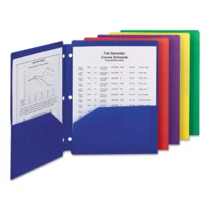 Smead Campus.org Poly Snap-In Two-Pocket Folder 11 x 8 1/2 Assorted 10/Pack 87939