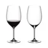 Riedel 6416/0 Vinum Dishwasher Safe Crystal Red Wine Glass Stemware with Microfiber Polishing Cloth for Cabernet Sauvignon, Merlot, Bordeaux (2 Pack)