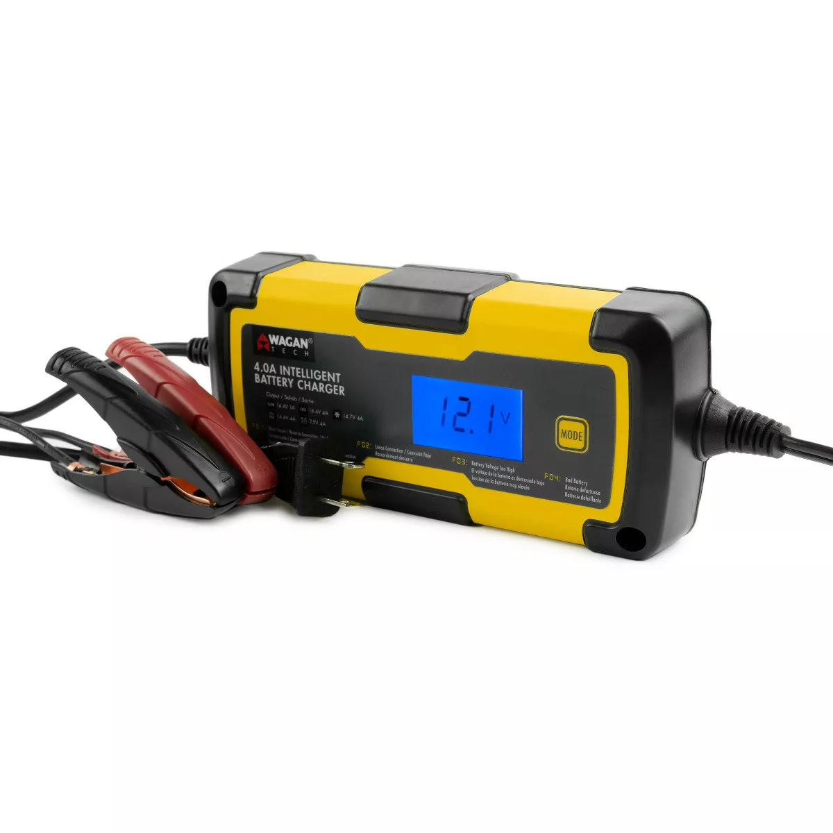 Wagan 4.0A Intelligent Battery Charger Black/Yellow