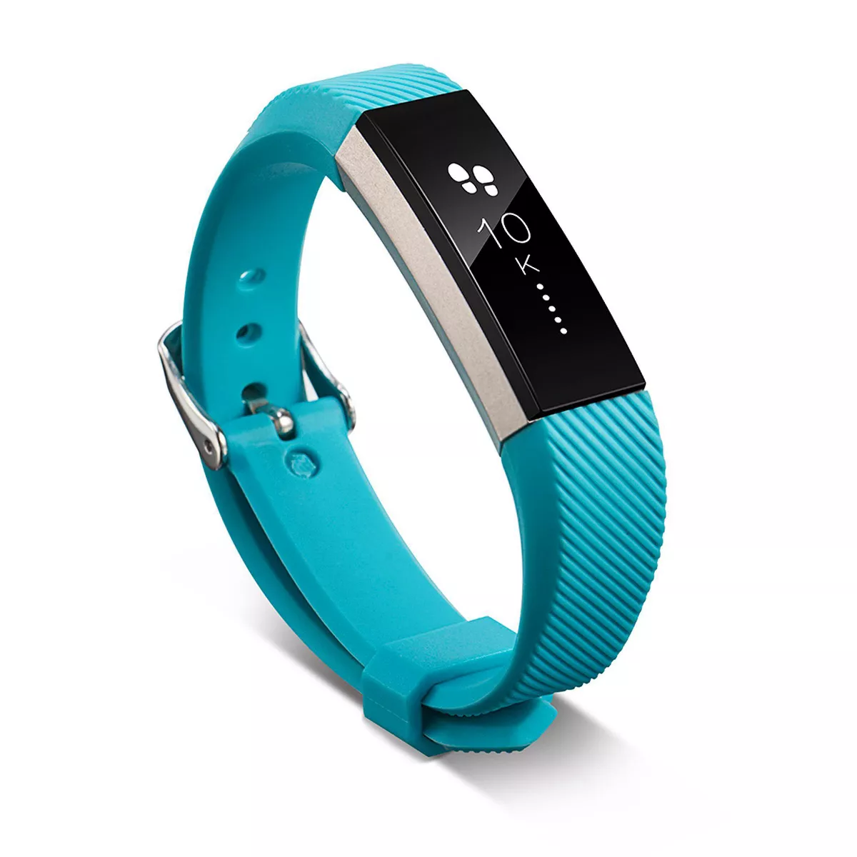 Zodaca Wristband w/Metal Buckle Clasp compatible with Fitbit Alta/Alta HR Replacement Band, Turquoise