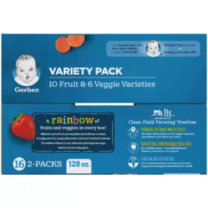 Gerber Sitter 2nd Foods 16pk Fruit & Veggie Baby Food Variety Pack - 128oz