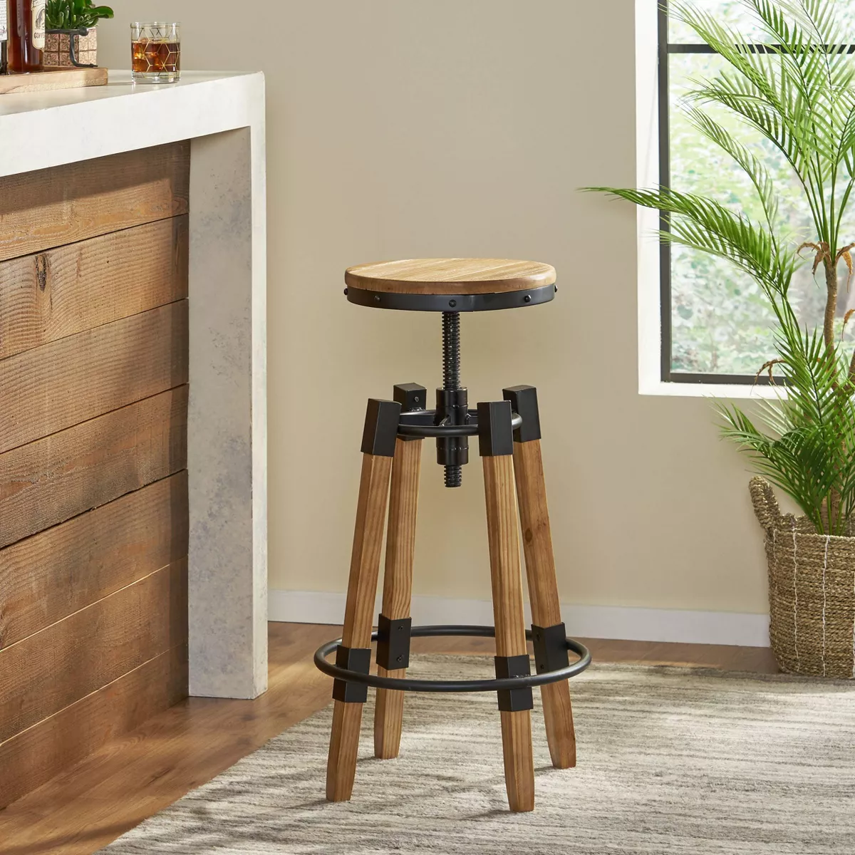 Grady Swivel Barstool - Antique - Christopher Knight Home