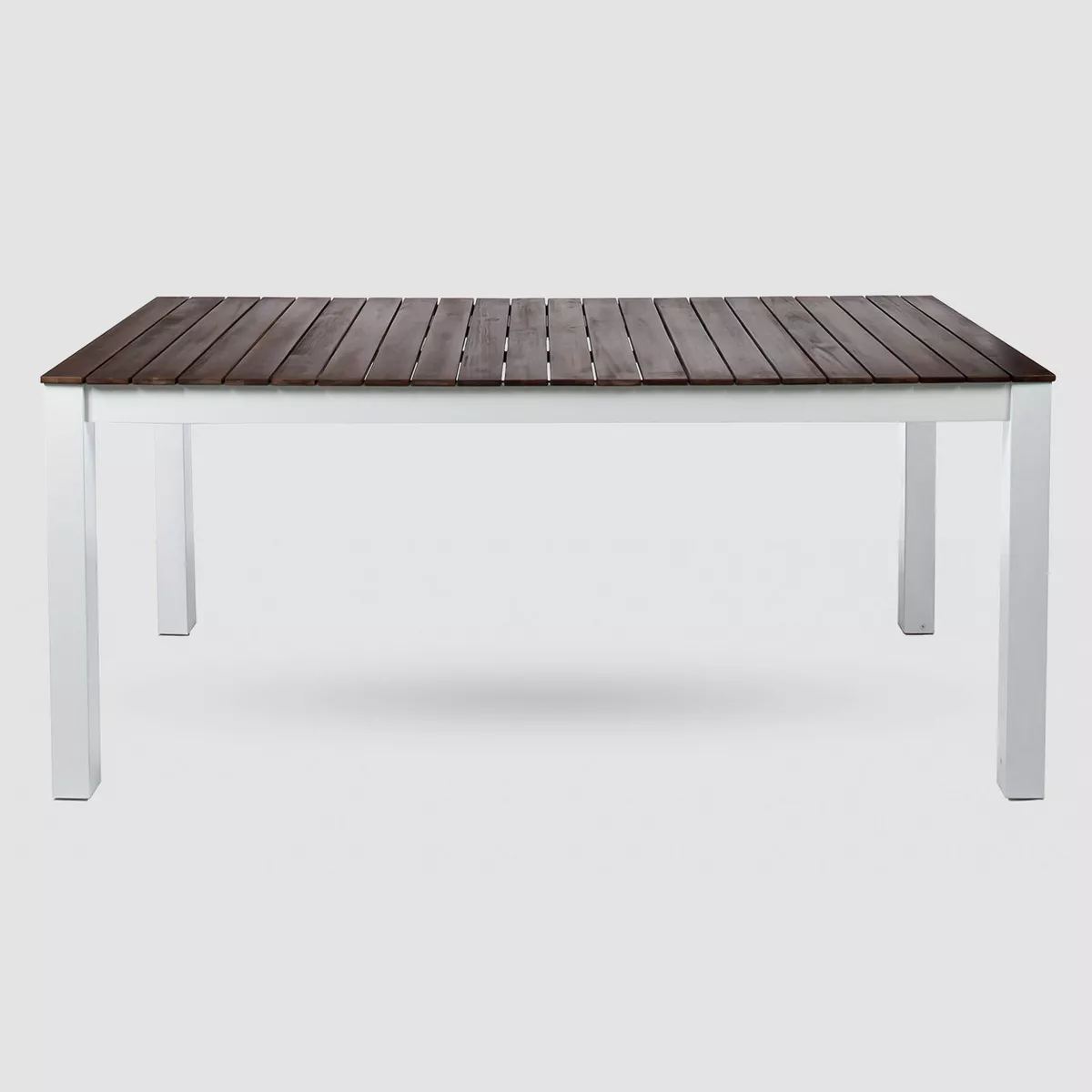 Bali Rectangular Acacia Wood Dining Table - Dark Brown/White - Christopher Knight Home