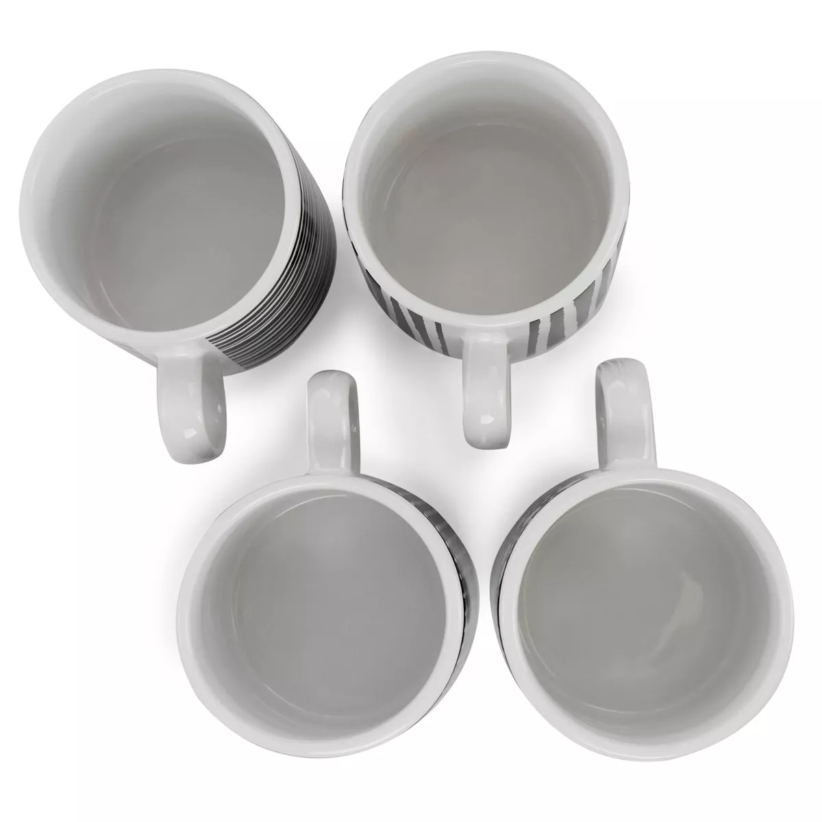 Mr. Coffee Napoli Caffe 4 Piece 17 Ounce Stoneware Assorted Mug Set in Black