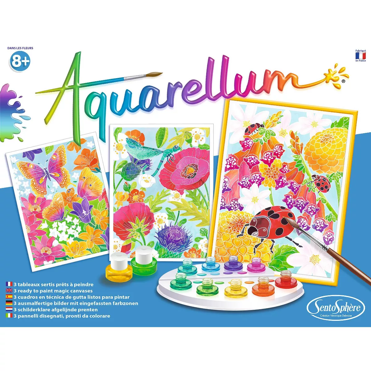 15ct Painting Kit Aquarellum In the Flowers - SentoSphere USA