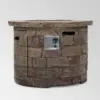 Stillwater Outdoor Circular Fire Table Natural Stone - Christopher Knight Home