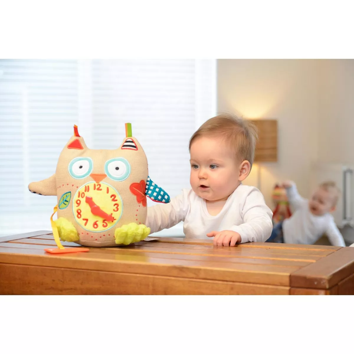 Dolce My First Owl Clock Stuffed Animal And Plush Toy