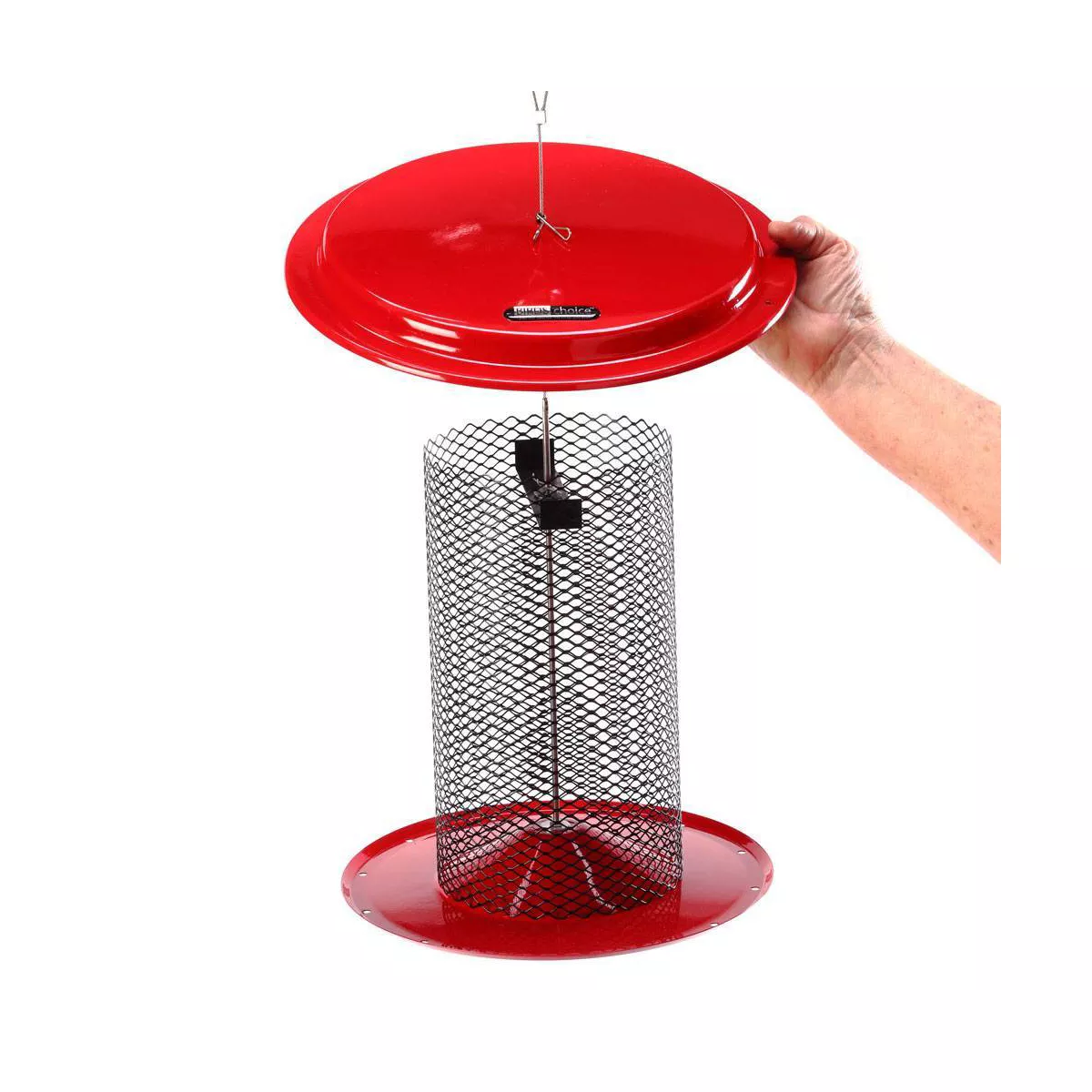 Birds Choice Magnet Mesh Black Oil Sunflower Bird Feeder - Red