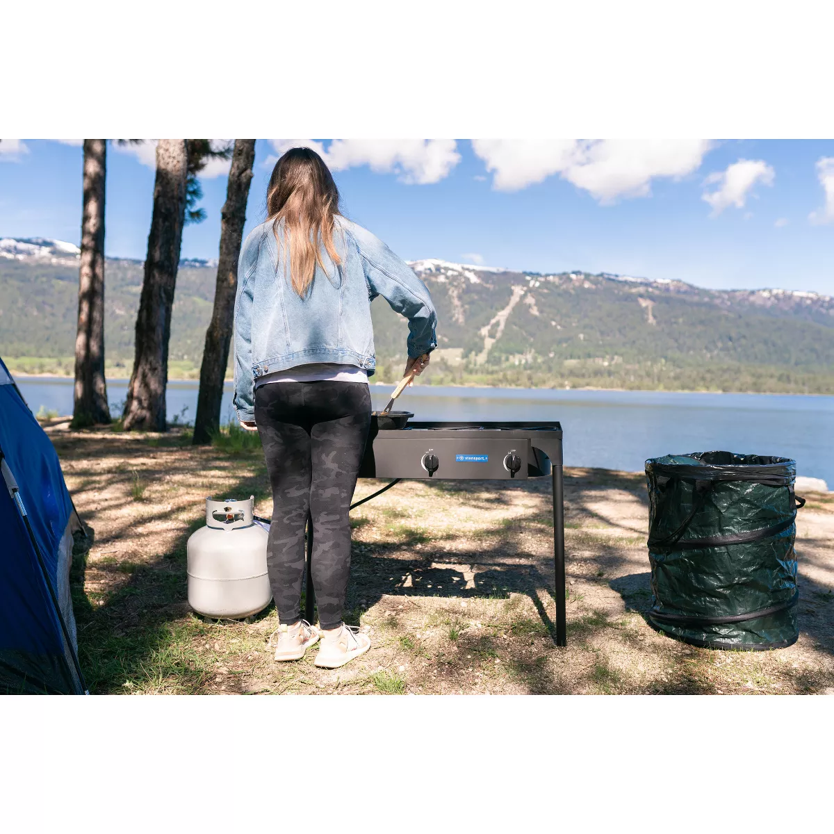 Stansport Outdoor Triple Burner Stove With Stand