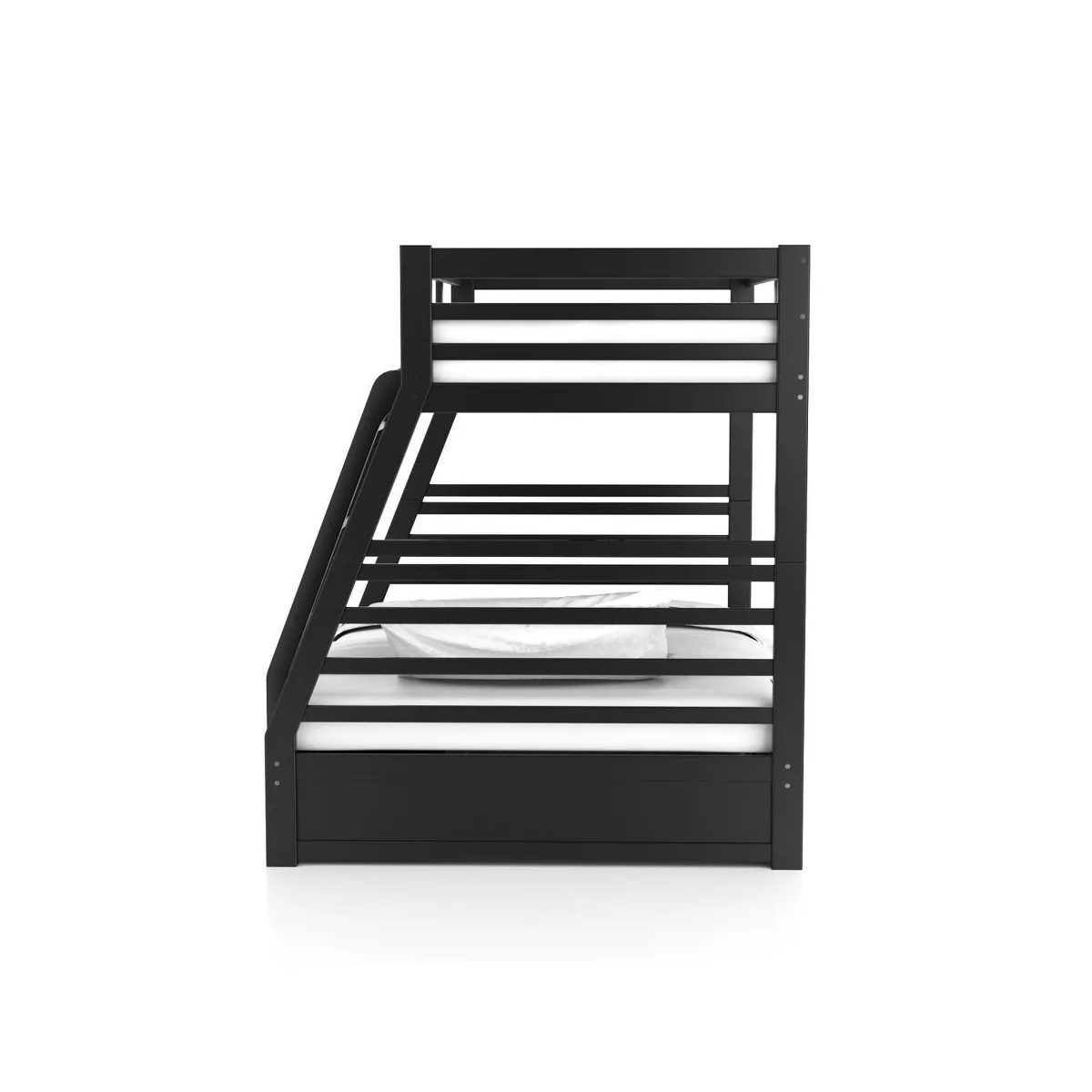 Twin Over Full Kids' Emma Bunk Bed Black - ioHOMES