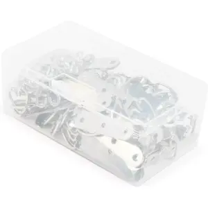 60 D Ring Picture Hangers with 180 Screws, 3 Holes (3.5 x 0.6 inch, 240 Pieces)