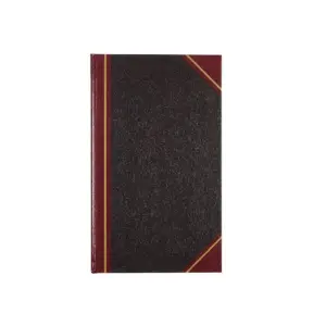 National Texthide Notebook Black/Burgundy 500 Pages 14 1/4 x 8 3/4 57151