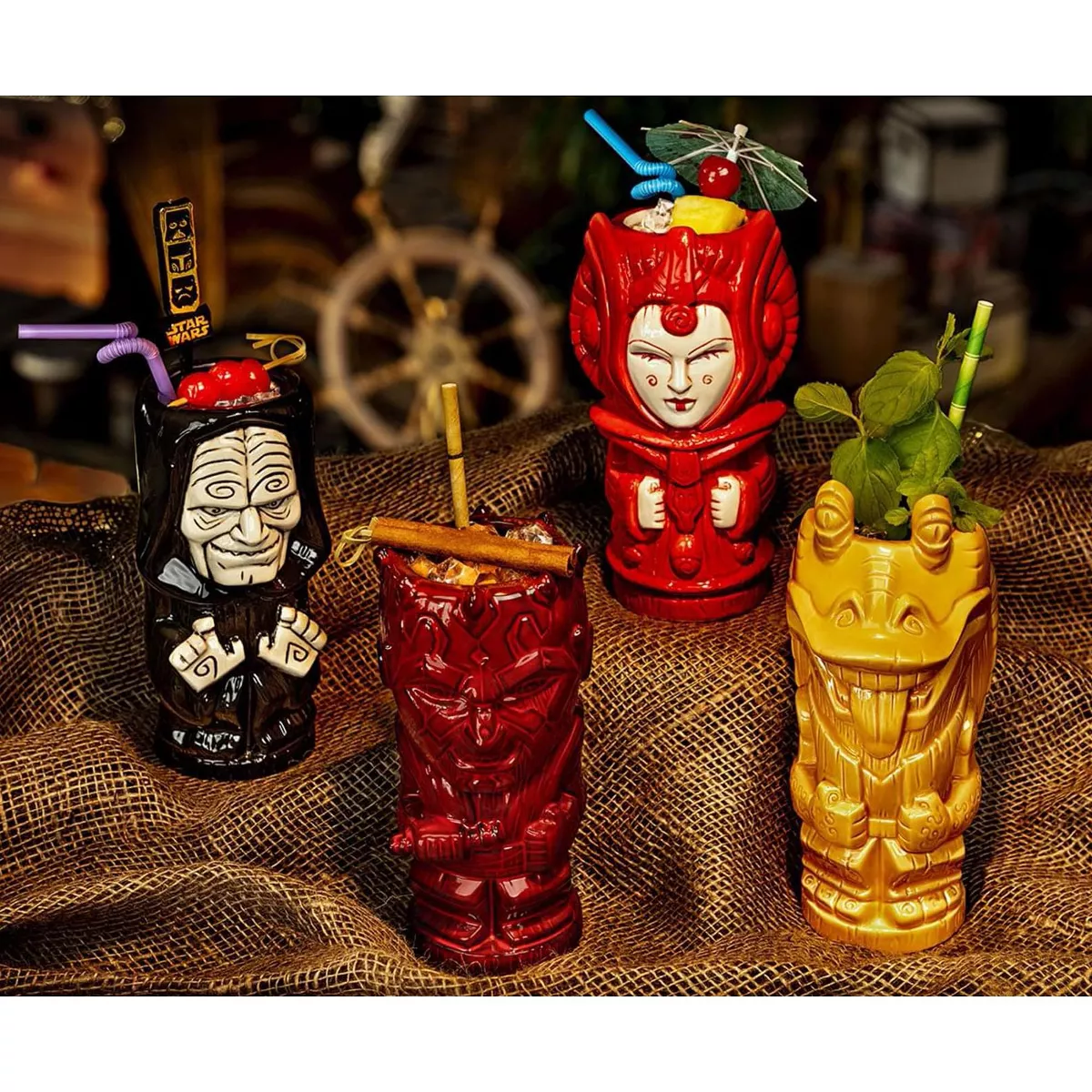 Beeline Creative Geeki Tikis Star Wars Jar Jar Binks Ceramic Mug | Holds 18 Ounces