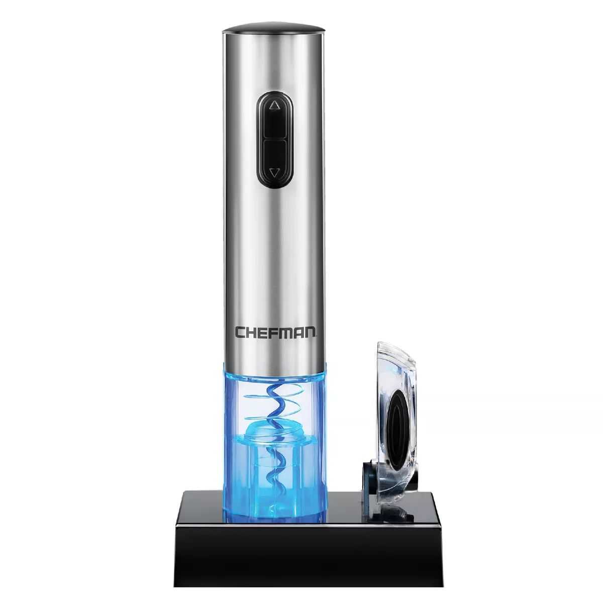 Chefman RJ42-SS Automated Cordless Electric Stainless Steel Illuminated Countertop Automatic Wine Bottle Opener with Rechargeable Battery (2 Pack)