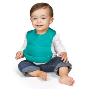OXO Tot Roll Up Bib - 2pk - Gray/Teal