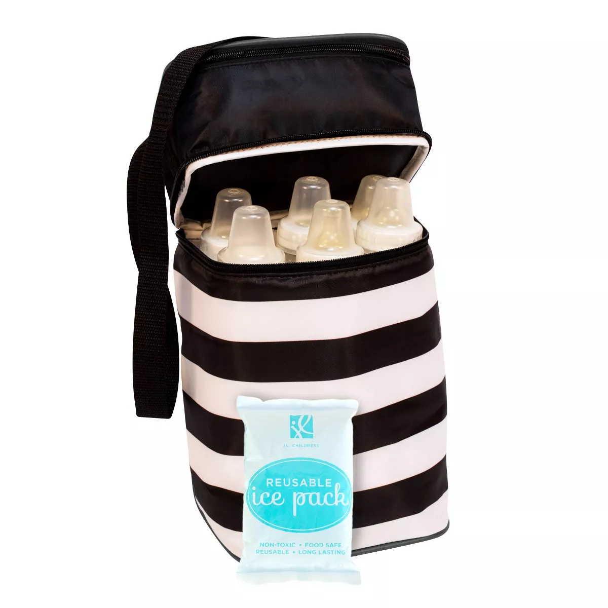 J.L. Childress Six Bottle Cooler - Black Stripe - 30qt