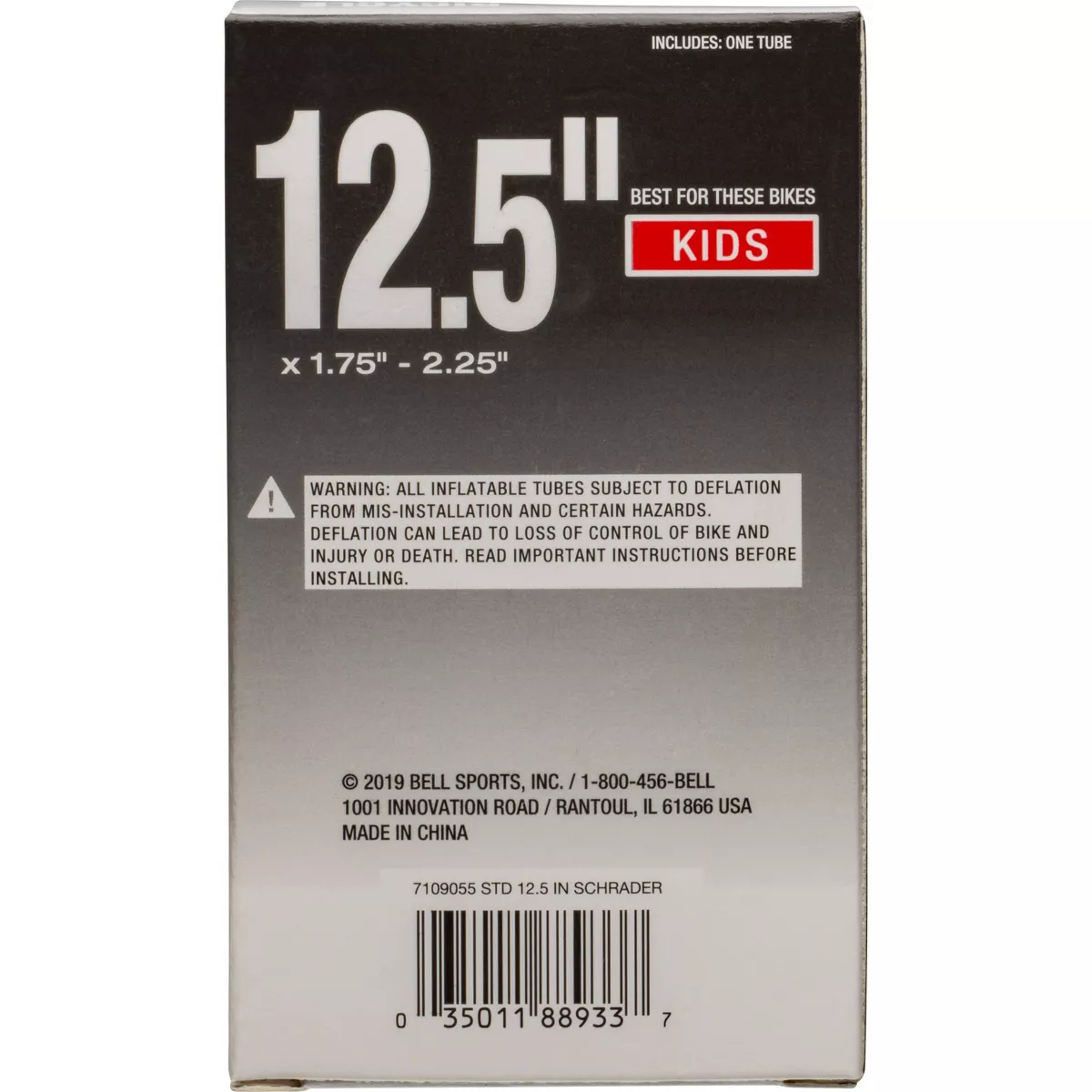 Bell 12.5" Bike Tire Tube - Black