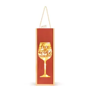 DEMDACO Love Wine Lantern Red