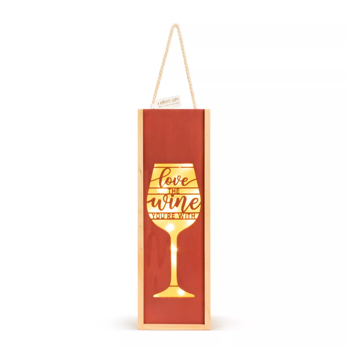 DEMDACO Love Wine Lantern Red