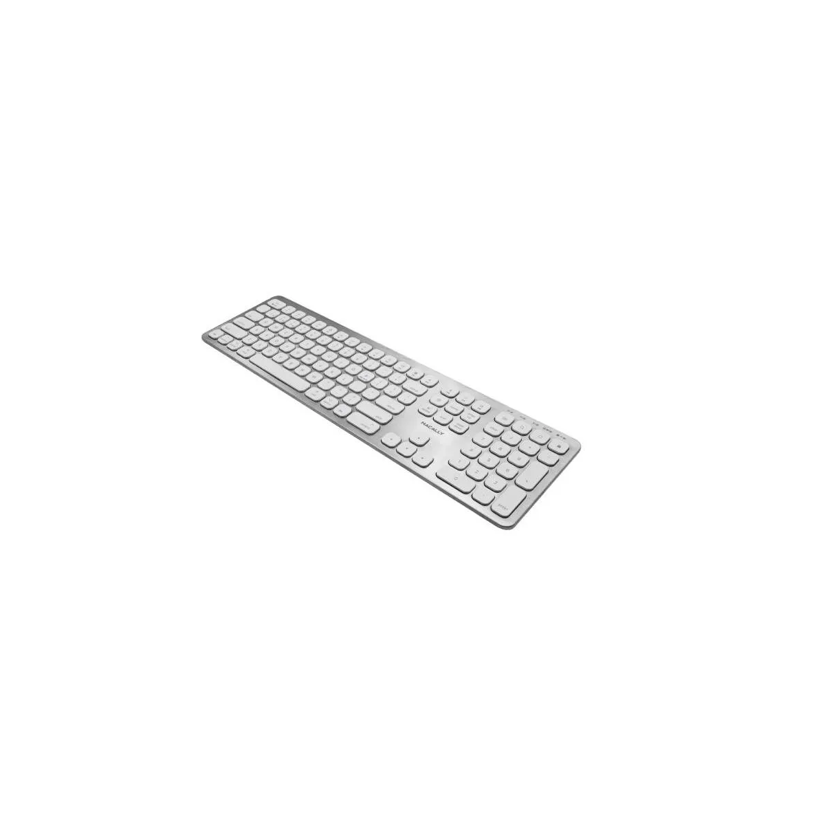 Macally Wireless 3 Devices Bluetooth Rechargeable Aluminum Full Keyboard