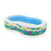 Intex 8.5ft x 5.25ft x 18in Swim Center Paradise Seaside Inflatable Kiddie Pool with Drain Plug for Quick and Easy Clean Up