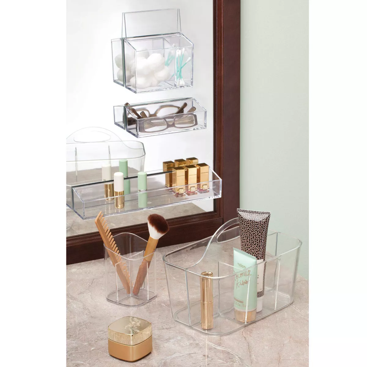 iDESIGN Clarity Flatware Caddy Clear