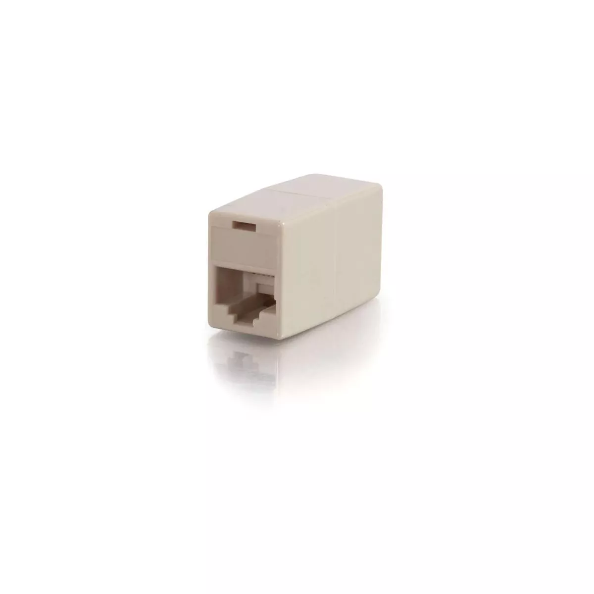 C2G RJ45 8-pin Modular Straight-Through Inline Coupler - 1 x RJ-45 Female - 1 x RJ-45 Female - Ivory