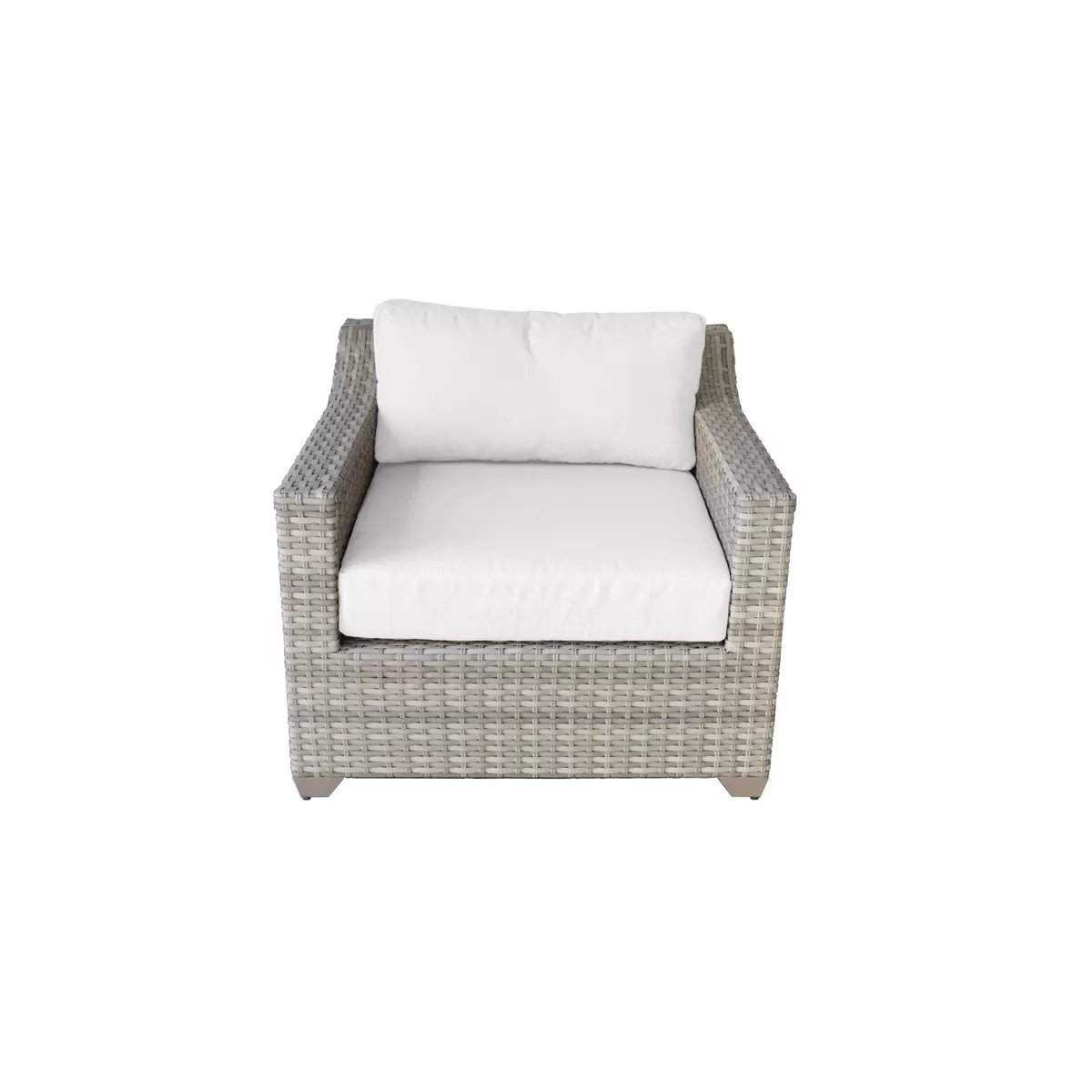 Fairmont 6pc Patio Seating Set with Cushions - White - TK Classics