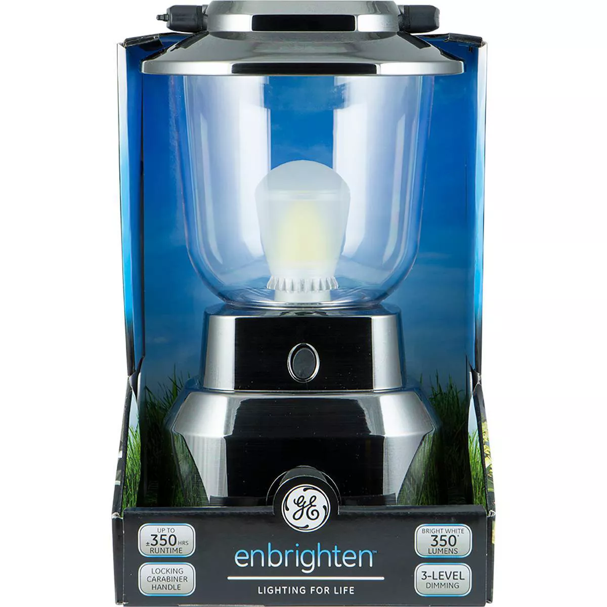 6D 7.3" LED Outdoor Lantern Nickel - Enbrighten