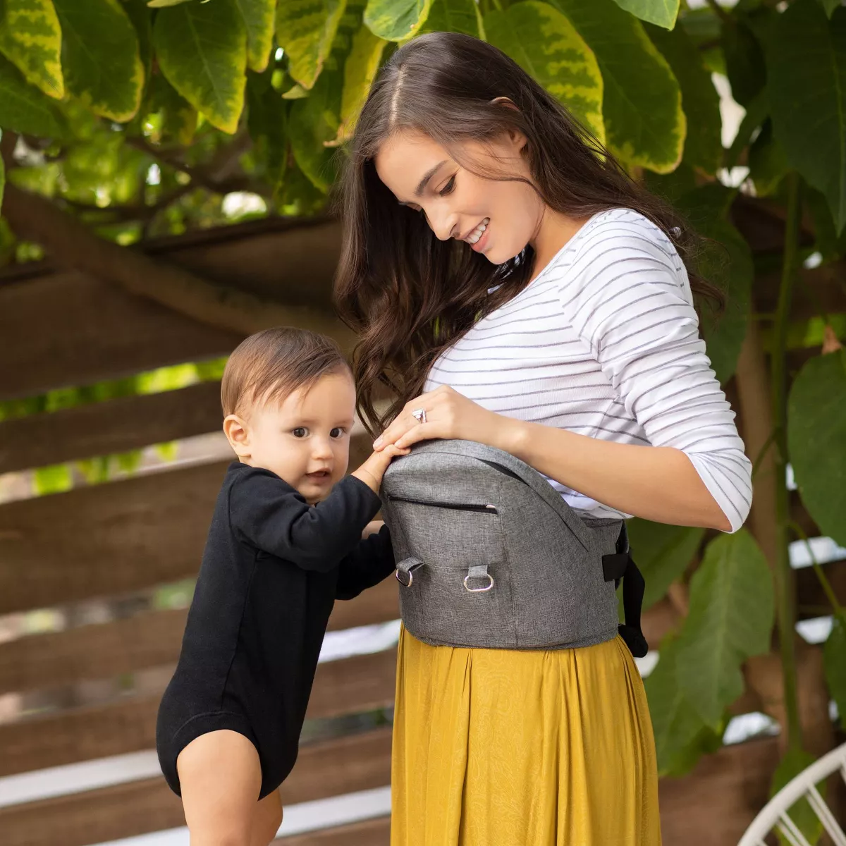 Moby 2-in-1 Baby Carrier + Hip Seat - Gray
