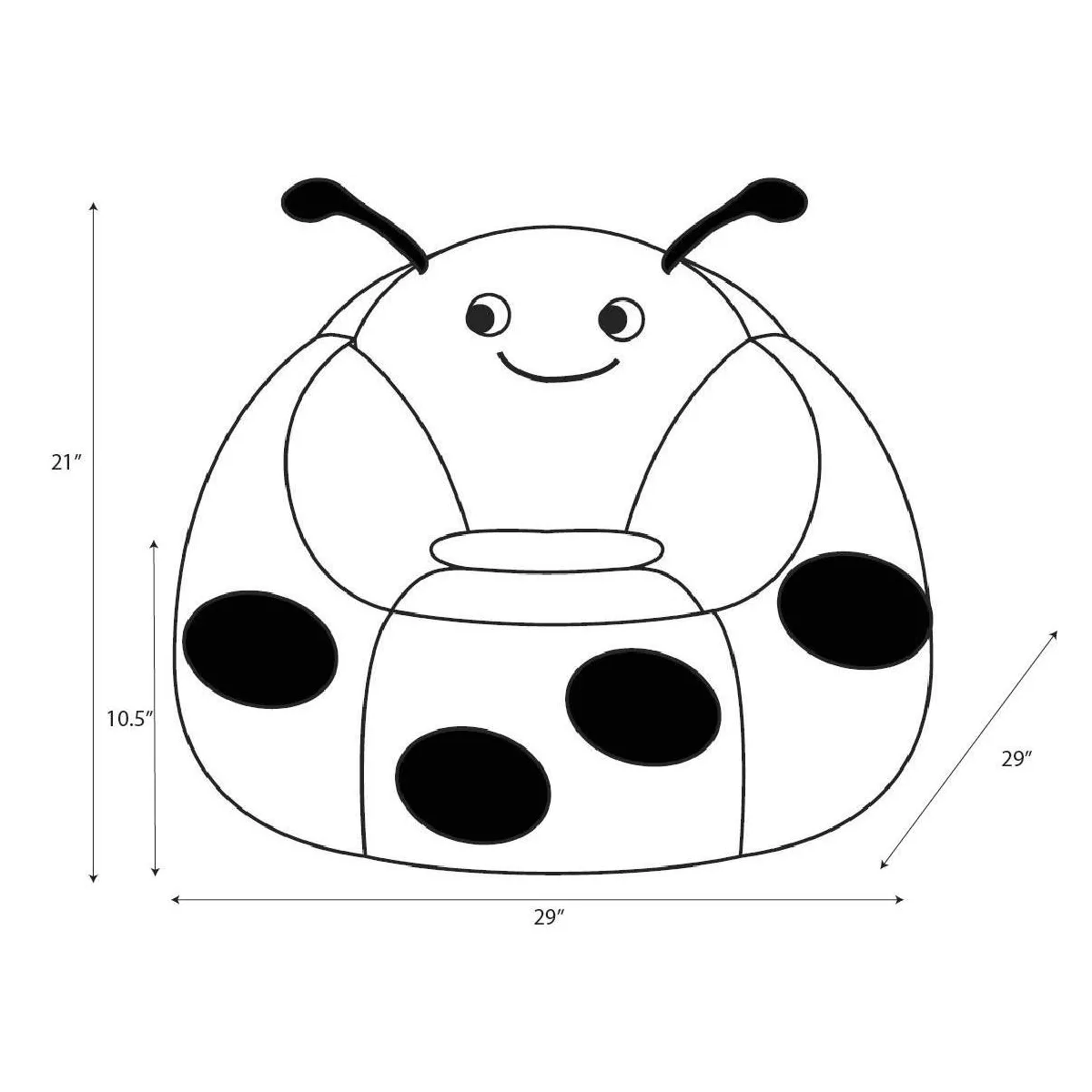 Ladybug Bean Bag Chair - Pillowfort™