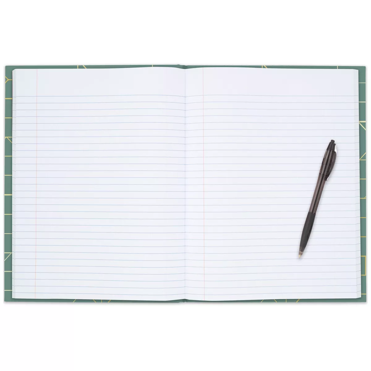Five Star Composition Book Metallic Geo Hardcover Green Linear