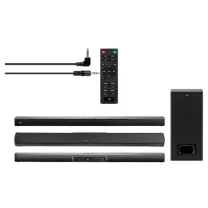 Monoprice SB-200SW Premium Slim Soundbar With Wireless Subwoofer HDMI ARC, Bluetooth, Optical, And Coax Inputs