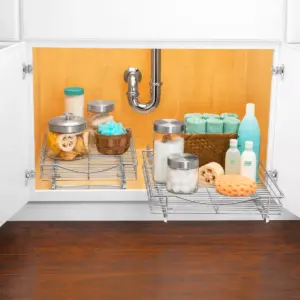 Lynk Professional Slide Out Cabinet Organizer - Pull Out Under Cabinet Sliding Shelf - 11