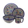 Blue Rose Polish Pottery Ashley 16 Piece Dinner Set