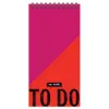Spiral 1-Subject Notebook Bold Daily To Do List 4" x 8" - Multicolored