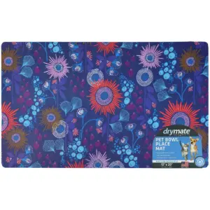 Drymate Dog and Cat Feeding Placemat - Reef Blue