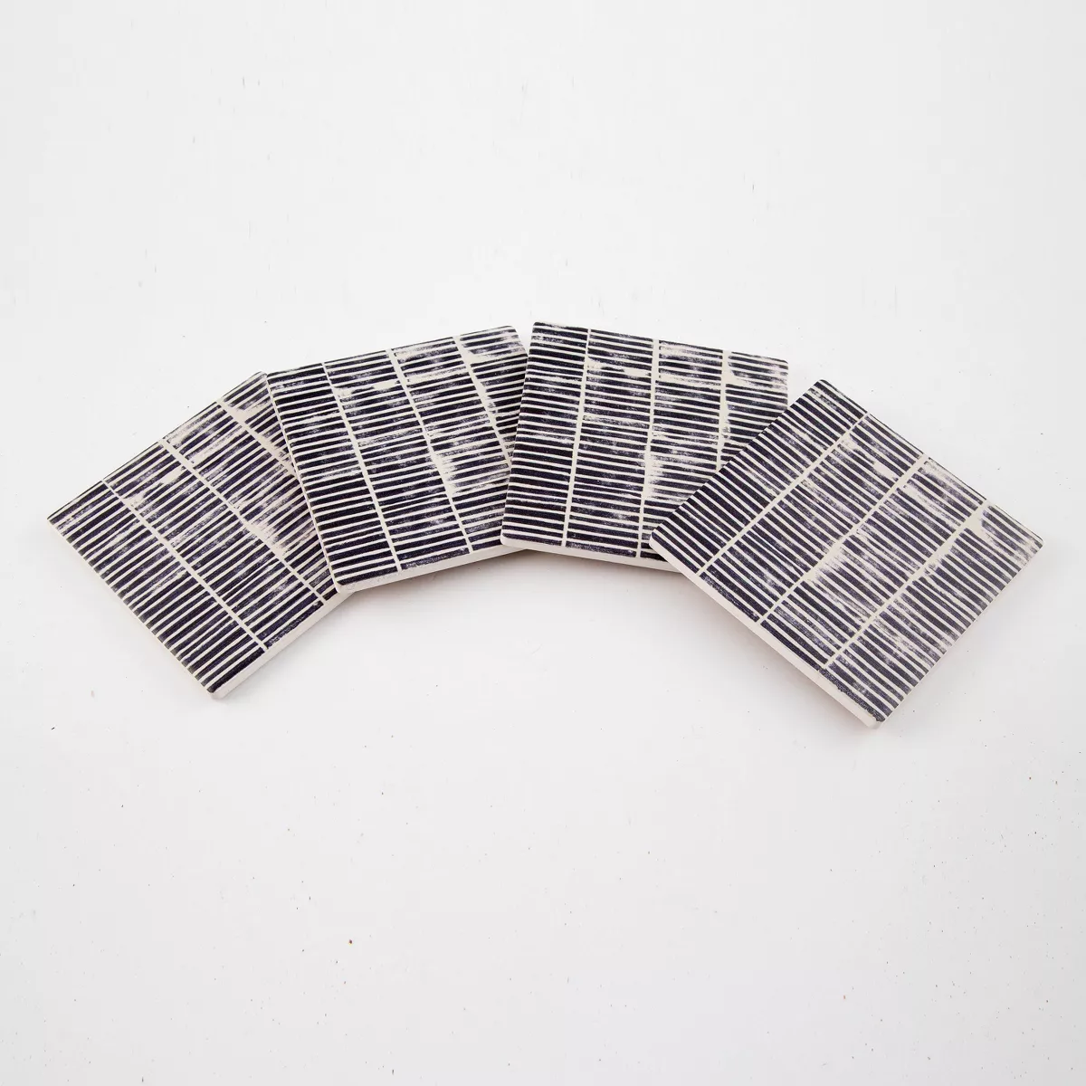 Thirstystone Coasters Set of 4 - Stripe Block Print