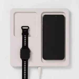 heyday™ 10W Qi Wireless Charging Station (phone/watch) - Stone White