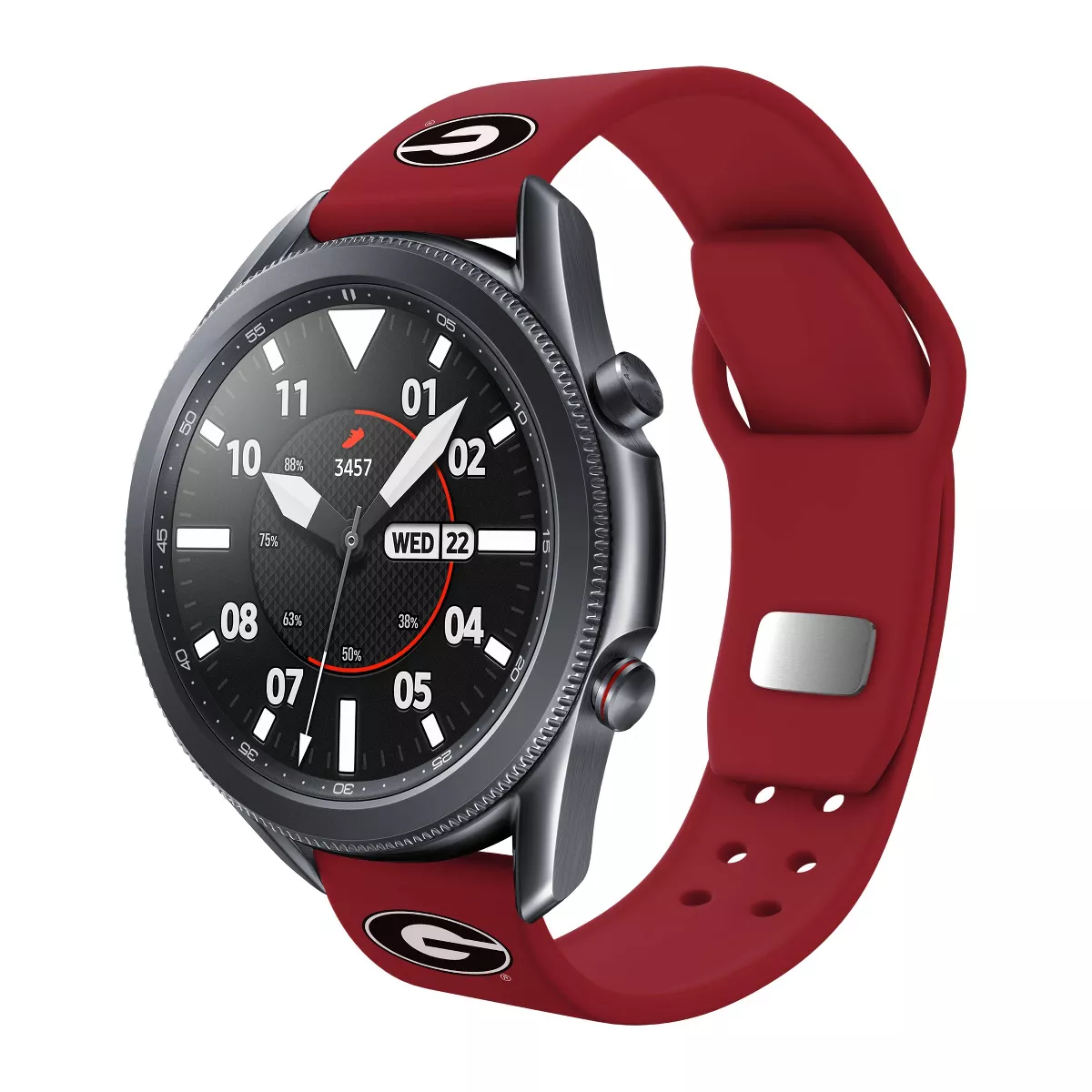 NCAA Georgia Bulldogs Samsung Watch Compatible Silicone Band - 22mm