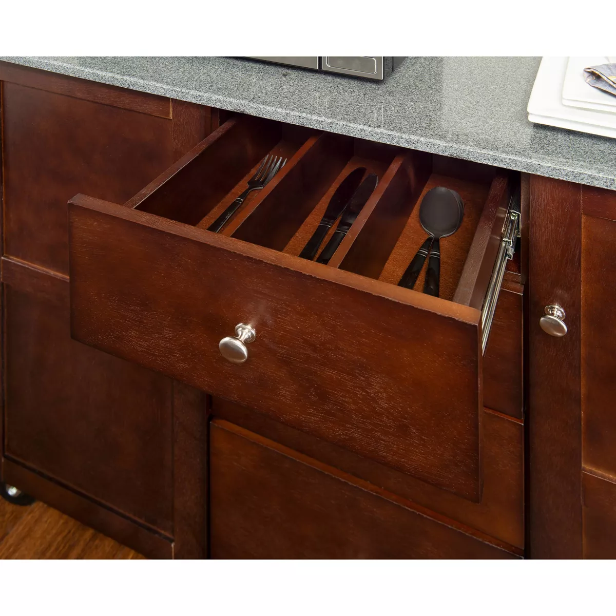 Alanis Kitchen Cart Espresso - Linon