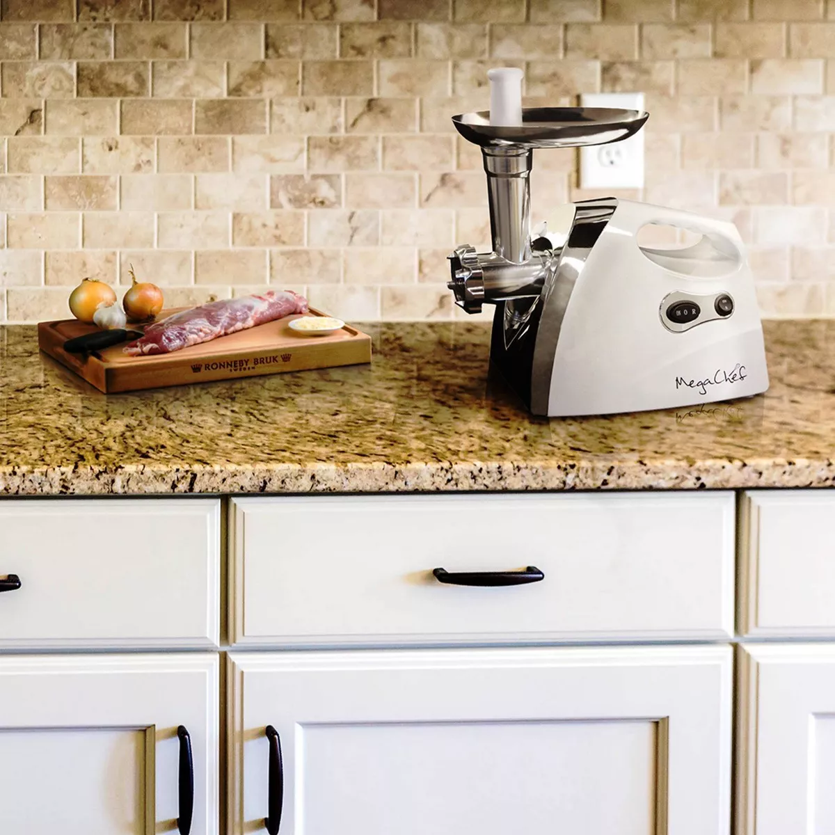 Megachef Automatic Meat Grinder - White