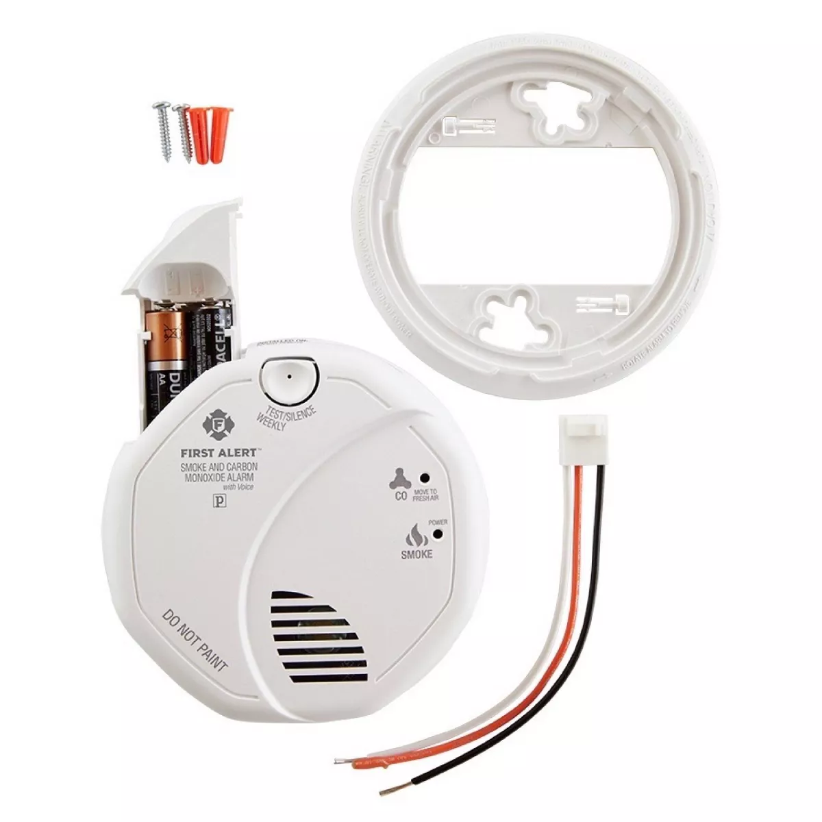 First Alert SC7010BPVCN Hardwired Smoke & Carbon Monoxide Detector with Voice Location and Battery Backup