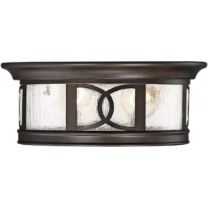 John Timberland Modern Outdoor Ceiling Light Fixture Mission Oil Rubbed Bronze Drum 12