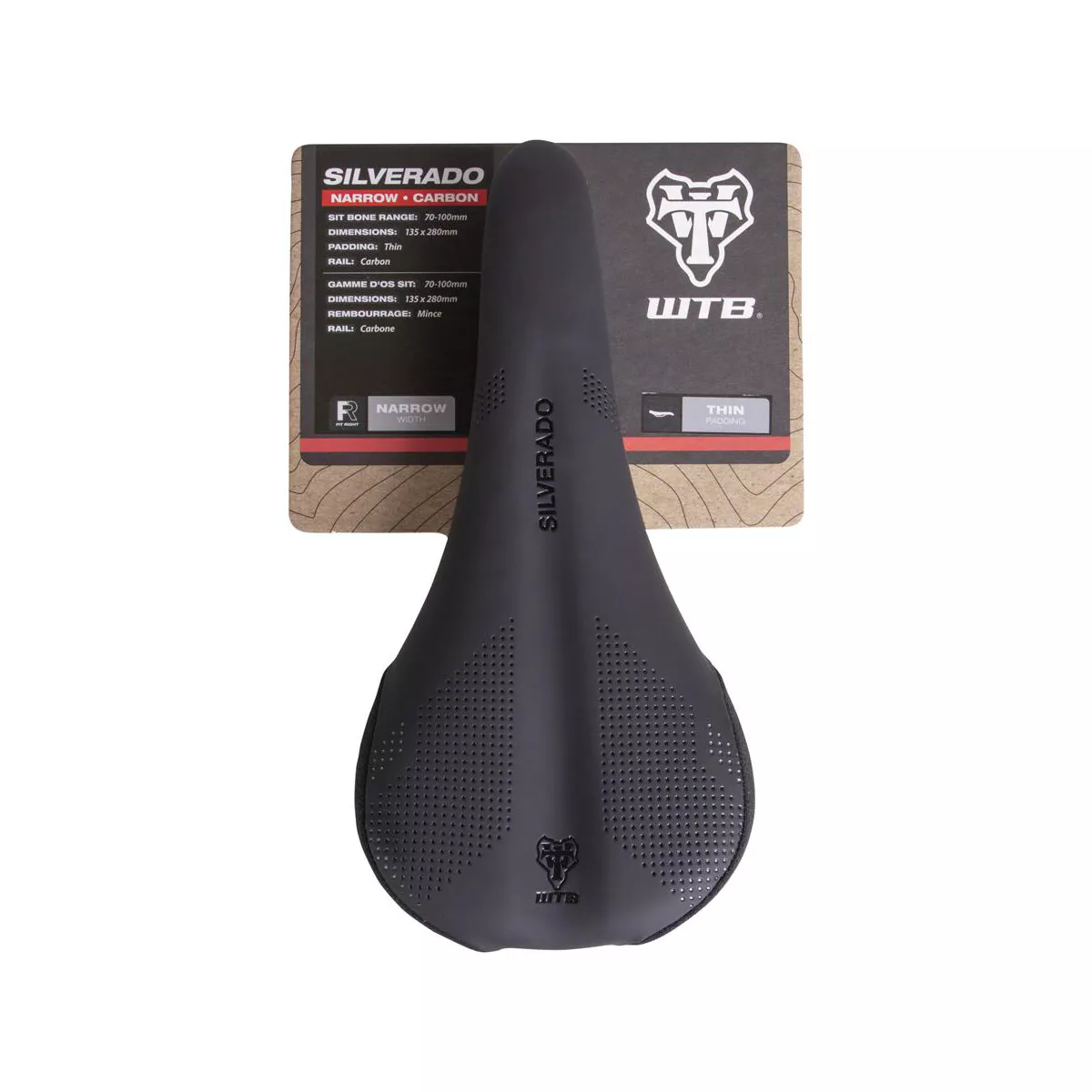 WTB Silverado Saddle - Rail Material: Carbon Width: 142