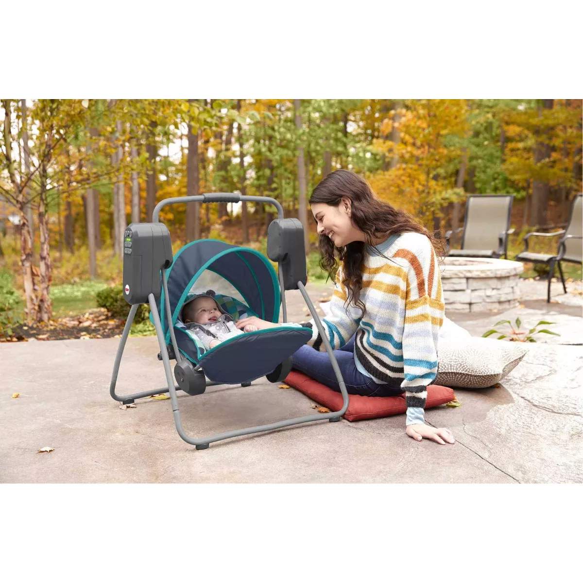 Fisher-Price On-the-Go Swing - Pixel Forest