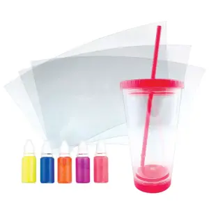 Fashion Angels Fashion Angels DIY Neon Tie Dye Tumbler Kit | Create Your Own Personalized Cup